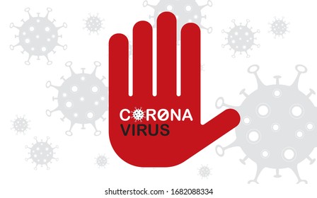 Coronavirus Bacteria Cell Icon. COVID-19. Corona virus -2019-nCoV. Vector illustration.