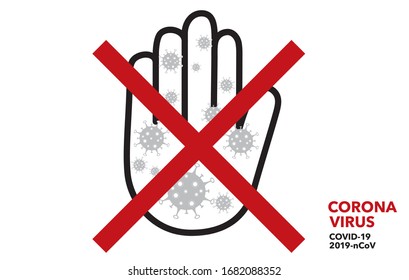 Coronavirus Bacteria Cell Icon. COVID-19. Corona virus -2019-nCoV. Vector illustration.