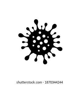 Coronavirus Bacteria Cell Icon,  Covid-2019, Covid-19 Novel vector.
