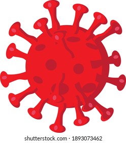 Icono de la célula bacteriana del coronavirus. Célula peligrosa del Coronavirus. Icono de vector aislado