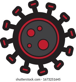 Coronavirus Bacteria Cell Icon Design Vector, 2019-nCoV - Corona virus China Wuhan. 