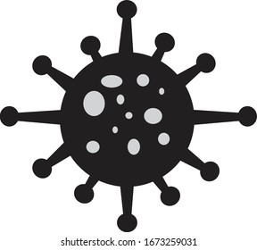 Coronavirus Bacteria Zellensymbol auf weißem Hintergrund. Gefährliche Coronavirus-Zelle in China. Corona-Virus -2019-nCoV-Zeichen. 
