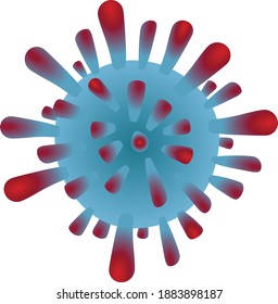 Coronavirus bacteria cell Icon stock illustration vector representation