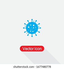 Coronavirus Bacteria Zellensymbol, Bacteria Icon Vektorillustration Illustration Eps10