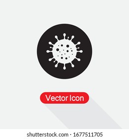 Icono De Células Bacterias Coronavirus, Ilustración Del Icono De La Bacteria Ilustración Eps10