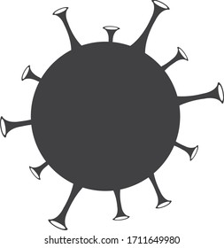Coronavirus Bacteria Cell Icon vector
