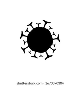Bacterias del coronavirus aisladas en fondo blanco. Icono del vector