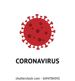 Coronavirus bacteria cell vector flat Icon isolated