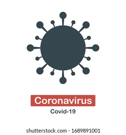 Coronavirus Bacteria Icon. 2019-nCov Novel Coronavirus Outbreak. Dangerous Bacteria Cell. Wuhan Coronavirus.