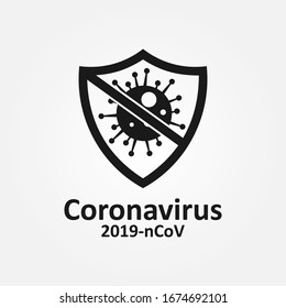 Coronavirus Bacteria Icon, 2019-nCoV Coronavirus Bacteria icon. Coronavirus outbreak Stop virus. Isolated vector icon of virus on white background for poster, banner, flyer.