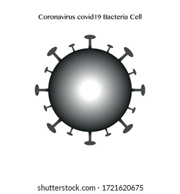Icono de las bacterias de Coronavirus, Icono del vector aislado, símbolo, fondo 