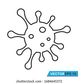 coronavirus bacteria icon vector design illustration