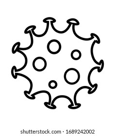 Coronavirus bacteria line icon concepts dangerous coronavirus isolated on white vector eps 10