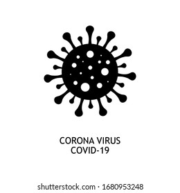 Coronavirus Bacteria and microbe cell isolated. Infection disease of human. Pandemic of influenza, respiratory. Symbol hiv or cancer. Immune system logo. Vector.