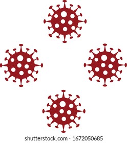 Coronavirus Bacteria pattern Cell Icon, 2019-nCoV Novel Coronavirus Bacteria. No Infection and Stop Coronavirus Concepts. Dangerous Coronavirus Cell in China, Wuhan. Covid India mutation.