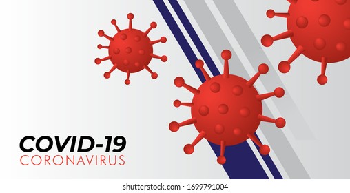 Coronavirus Bacteria Strip background design template 