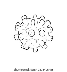 Coronavirus bacteria - Vector virus Sketch