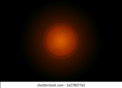 Coronavirus bacterium isolated on black background vector iluustration.