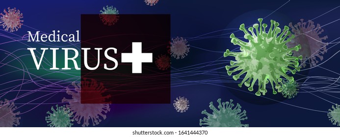 Coronavirus banner for awareness & alert against disease spread, symptoms or precautions.