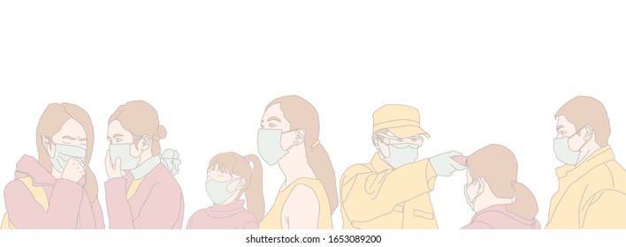 Coronavirus banner flat illustration design vector eps 10