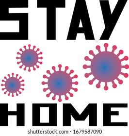 coronavirus banner, stay home vector virus