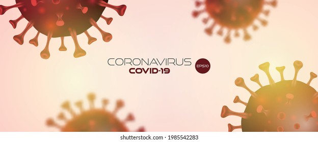 Coronavirus banner template. Vector illustration.
