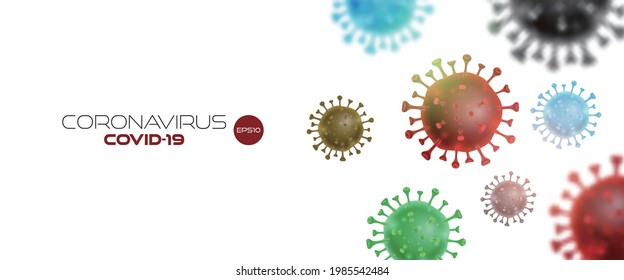 Coronavirus banner template. Vector illustration.
