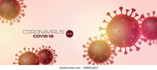 Coronavirus banner template. Vector illustration.