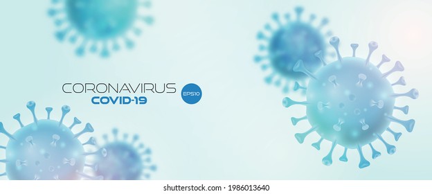 Coronavirus banner template. Vector illustration.