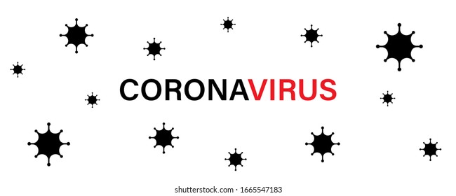 Coronavirus with biohazard. Vector illustration. Coronavirus outbreak. Health concept. Virus icon. EPS 10