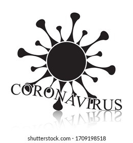 Coronavirus Black and White Simple Logo