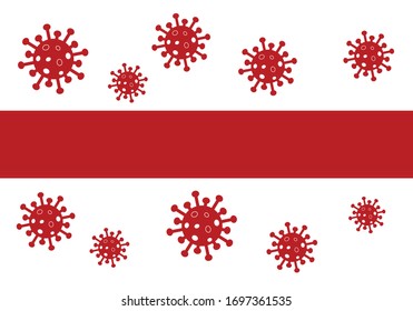 Coronavirus Blank Poster. Novel Coronavirus Covid 19 NCoV - Vector