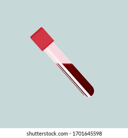 Coronavirus Blood test tubes. Vector illustration.