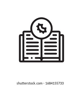 Coronavirus Book icon trendy and modern placeholder symbol for logo, web, app, UI.