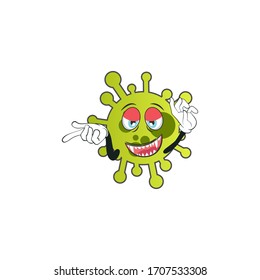 coronavirus cartoon characters design with expression. you can use for stickers, pins, mascot or patches