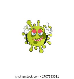 coronavirus cartoon characters design with expression. you can use for stickers, pins, mascot or patches