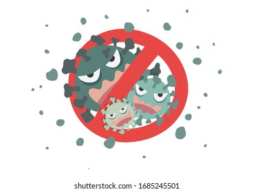 Coronavirus cartoon drawing as a vector, can be used for various designs.