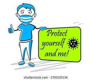 Coronavirus cartoon in vector quality