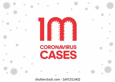 The coronavirus case has reached the millionth mark. Record number of infected people. Vector.