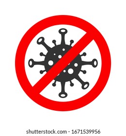 Coronavirus COVID-19 Vektorillustration Symbol Vorsicht ist eine Gefahr Rotes Zeichen. Pneumonie-Pandemie der Frau. Vektorillustration Illustration Eps10
