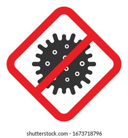Coronavirus caution sign. Virus alert