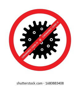 Coronavirus caution sign. Virus alert
