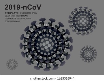 Coronavirus cell, 2019-nCoV. China pathogen respiratory coronavirus 2019-nCoV in a world, Dangerous chinese nCoV coronavirus, SARS pandemic risk alert