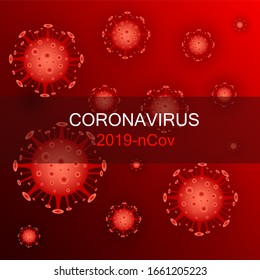 Coronavirus cell, 2019-nCoV. China pathogen respiratory coronavirus 2019-nCoV. The virus attacks the respiratory tract, pandemic medical health risk
