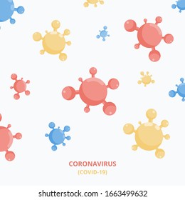Coronavirus cell. 2019-nCoV. Flat design vector illustration.