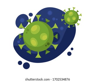 Coronavirus Cell Background Bubble Illustration Vector