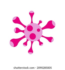 coronavirus cell flat vector illustration 