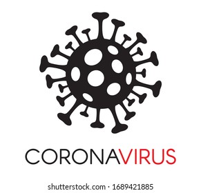 Coronavirus Cell Icon on white background. Dangerous virus logo concept.