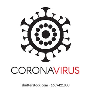 Coronavirus Cell Icon on white background. Dangerous virus logo concept.