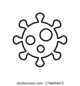 coronavirus cell icon over white background, line style, vector illustration